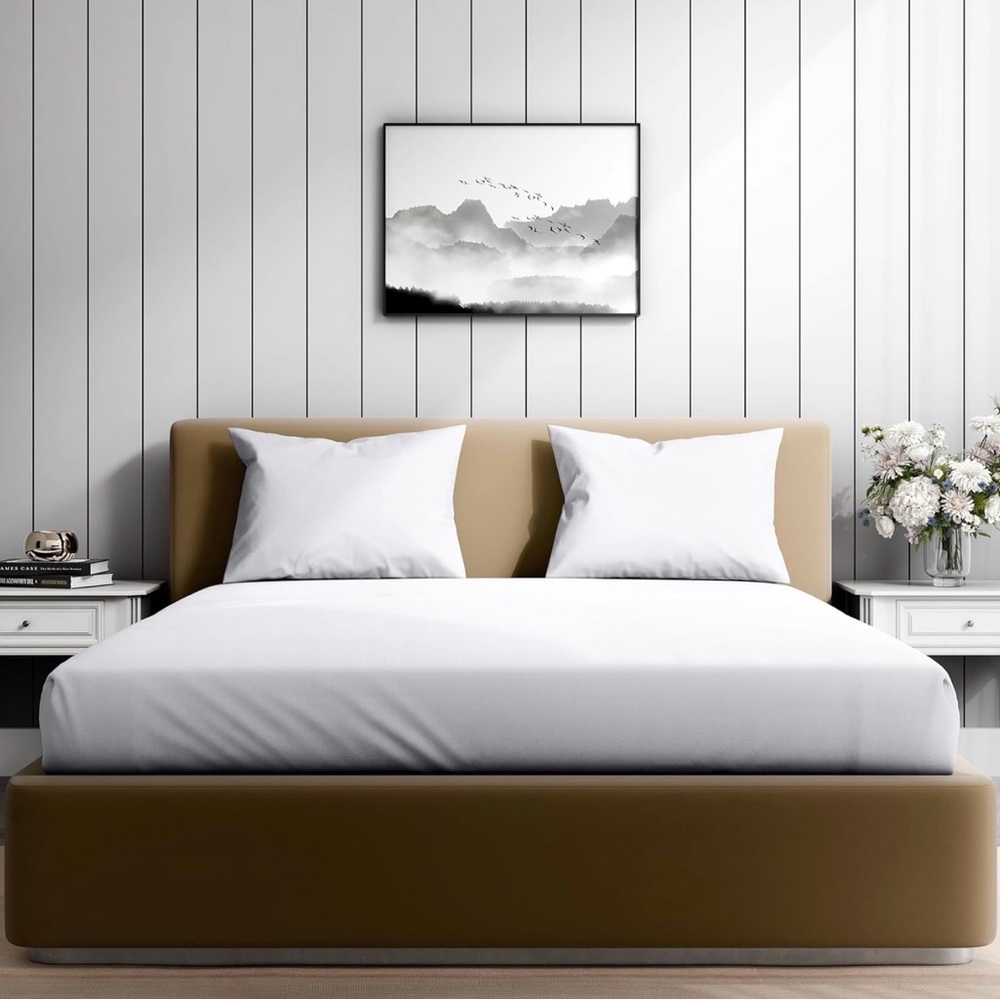 Wakefit 500 TC 100% Cotton Premium White Bed Sheet Set - Brand New King Size